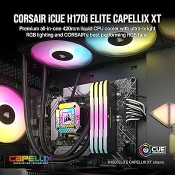 コルセアiCUE H170i ELITE LCD XT簡易水冷クーラー iCUE H170i ELITE LCD XT Display Liquid CPU Cooler